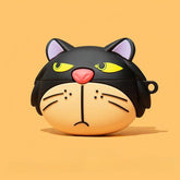 Coolest 6″ Lucifer Cat Design - Black Silicone AirPods Case